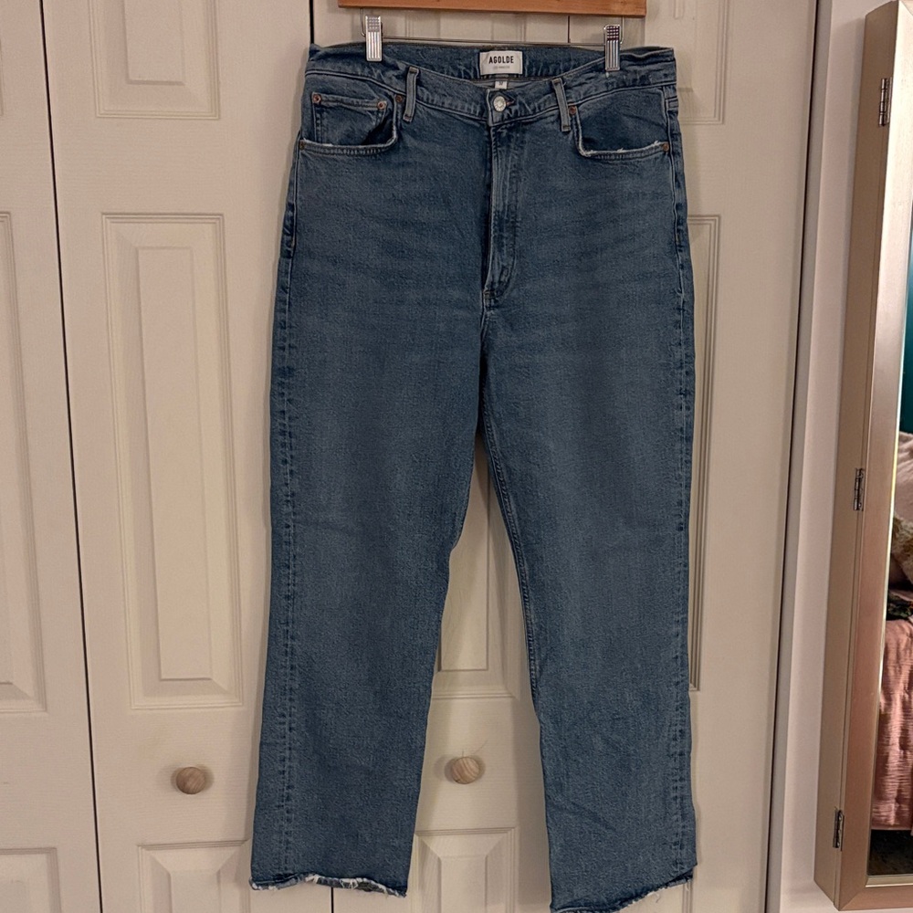Agolde high rise stovepipe Relaxed Fit Blue Jeans 32